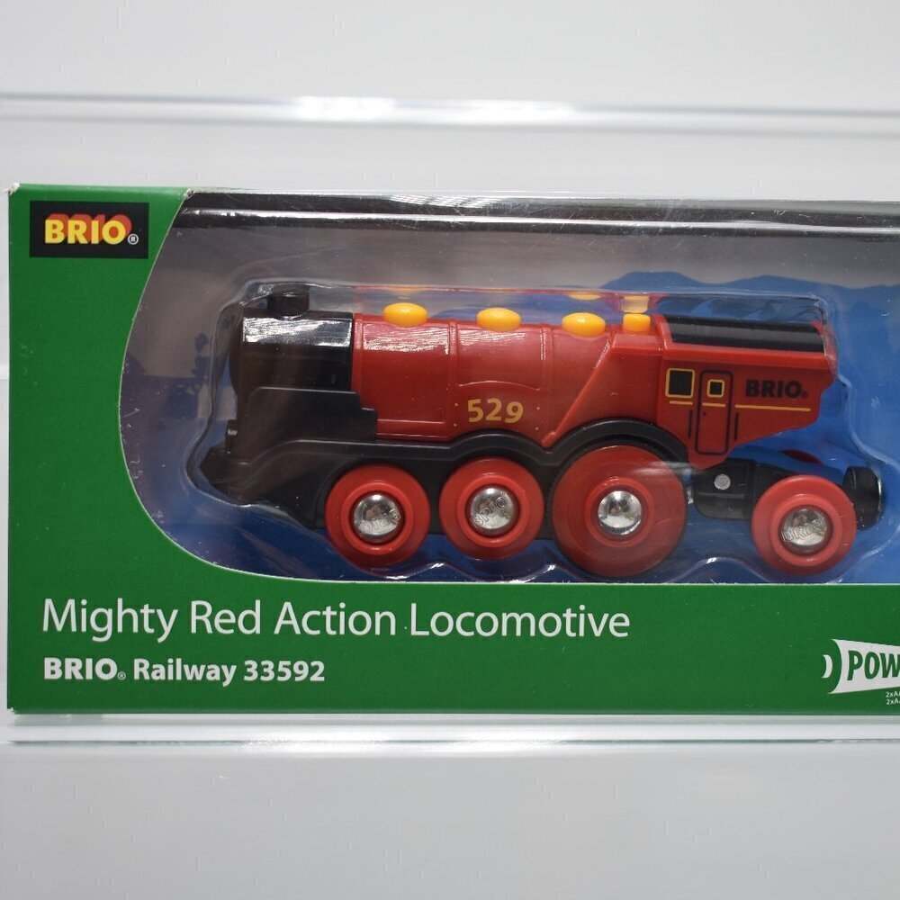 BRIO 33592 Mighty Red Action Locomotive 529 Battery Operated Toy Train
